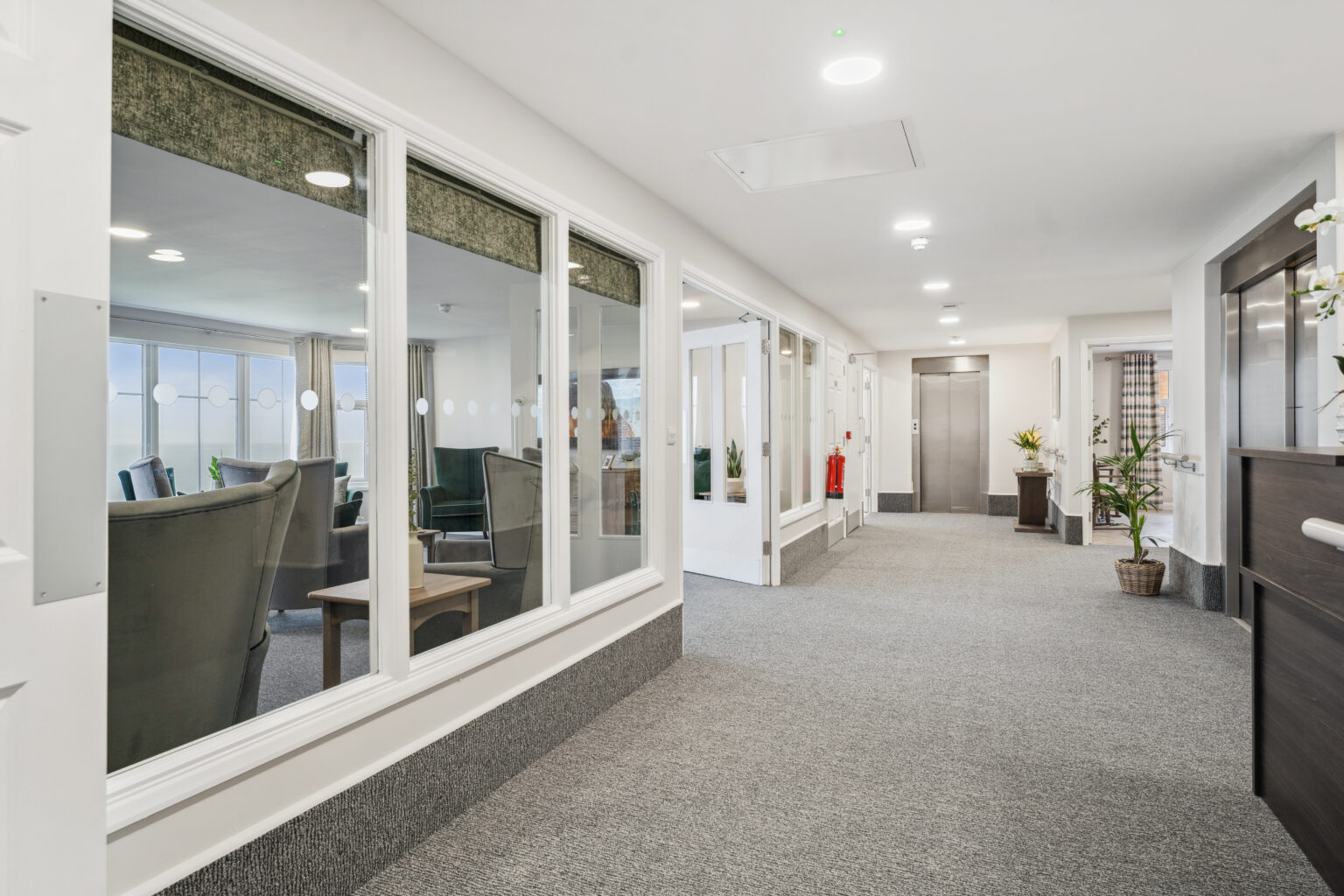 Island Sands residential home hallway and lift